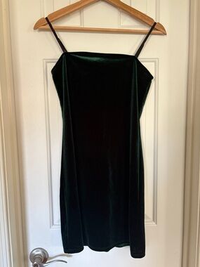 Forever 21 Emerald Green Velvet Slip Dress